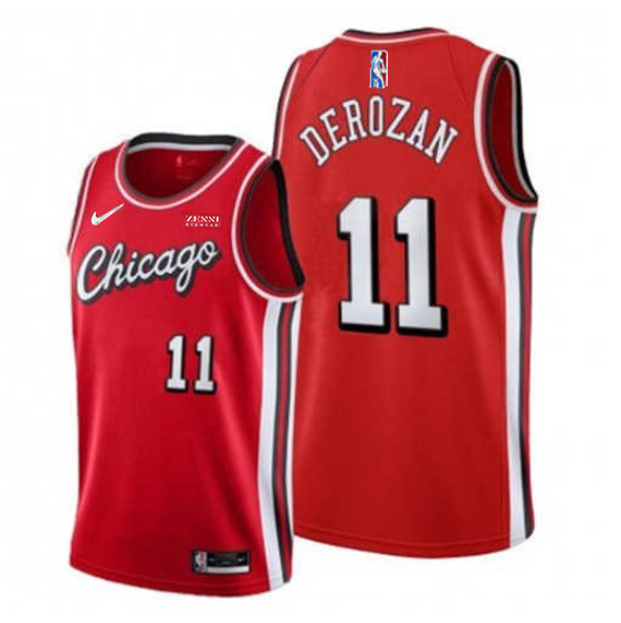 Men's Chicago Bulls  #11 DeMar DeRozan 75th Anniversary Red Edition Swingman Stitched Basketball Jersey